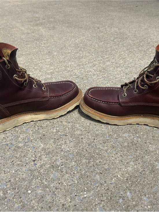 Irish Setter Men\'s Burgundy Leather Moc-Toe Work Boots main image 4